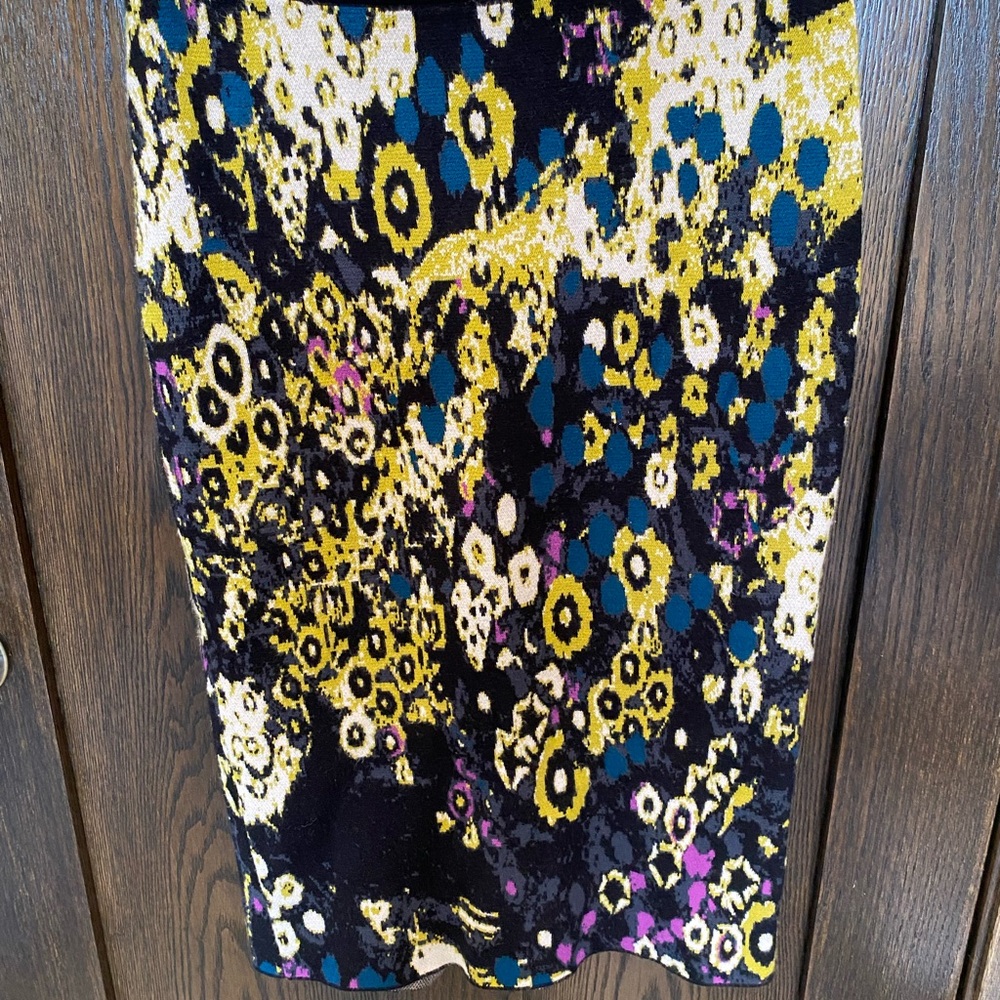 RACHEL Rachel Roy Floral Pencil Skirt - Black, Yellow, Blue